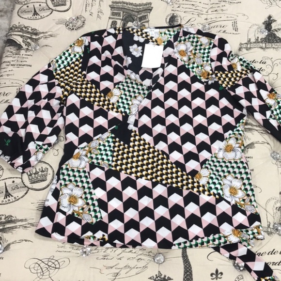 Bar III Womens Ruched V-Neck Wrap Top - Picture 3 of 7